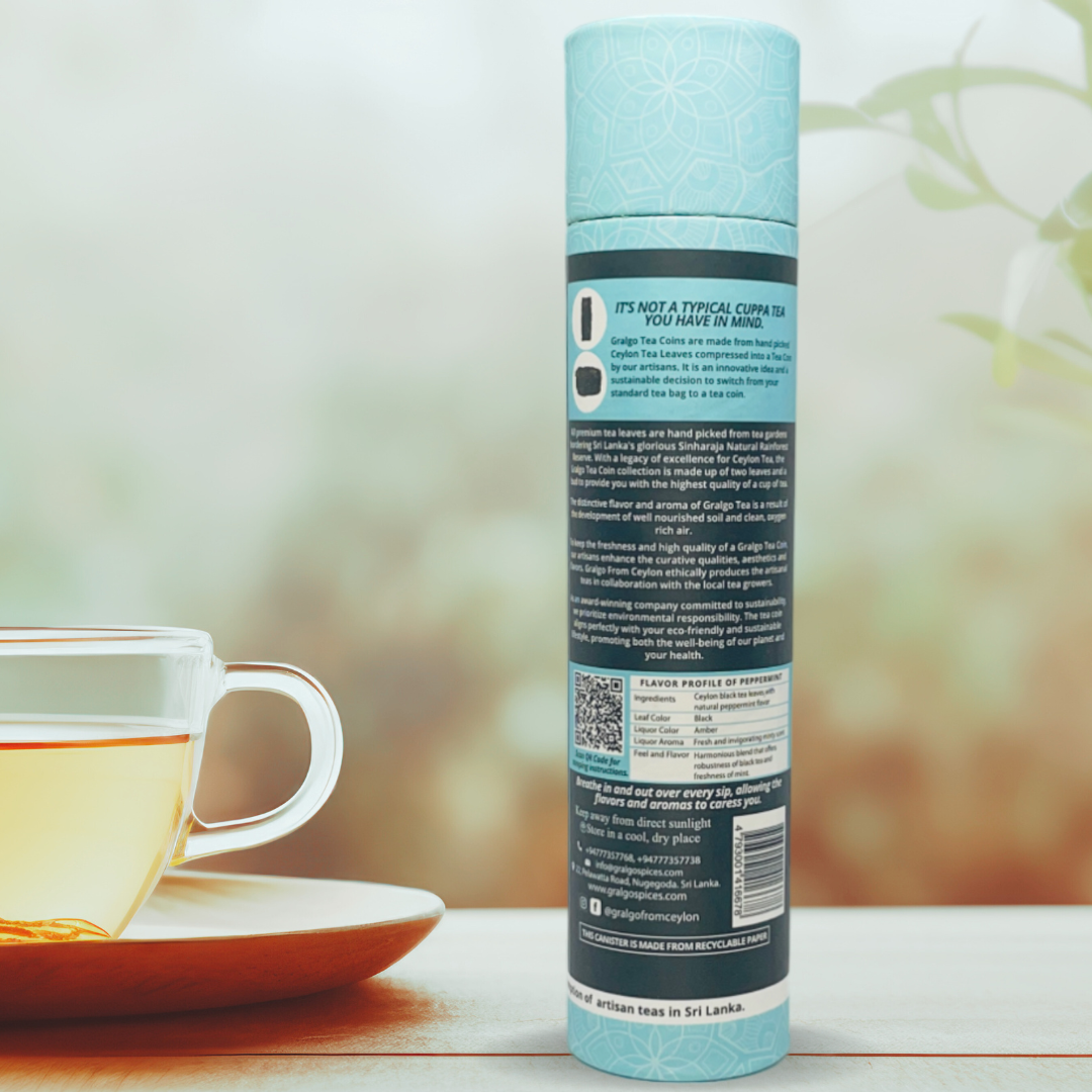 Peppermint Ceylon Black Tea Coin