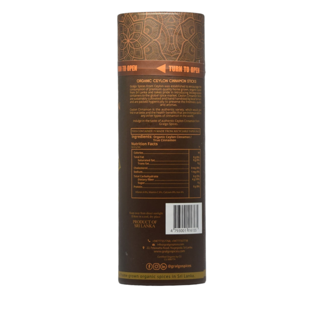 Ceylon Organic Cinnamon Sticks